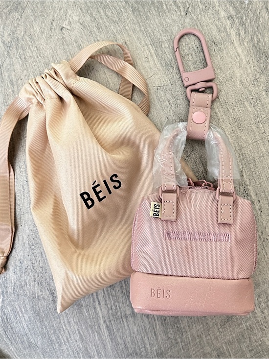 BEIS Handbags - BEIS Pink Weekender Micro Mini Bag Charm